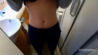 Sexy Teen Teasing on a Plane - Amateur Mile High Club